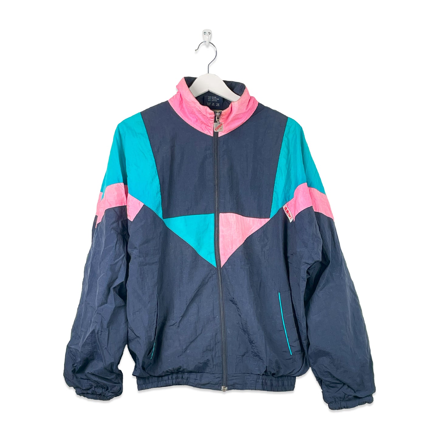 Vintage 80s Trainingsanzug Blau/Pink-M