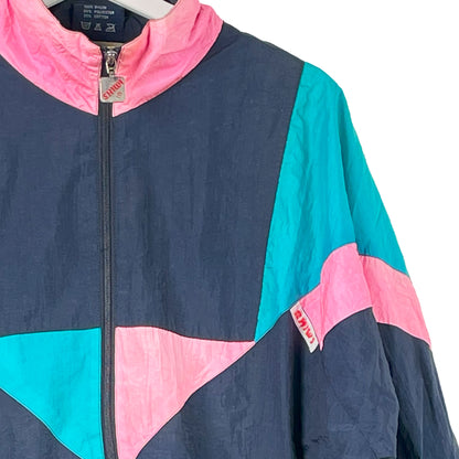 Vintage 80s Trainingsanzug Blau/Pink-M