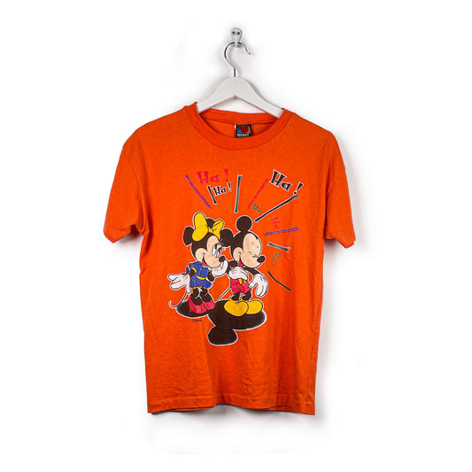 Vintage 80s Mickey Mouse T-Shirt Orange-L