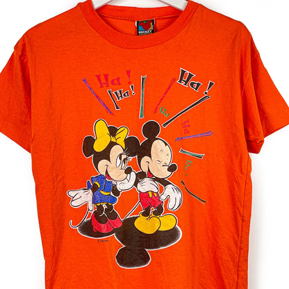 Vintage 80s Mickey Mouse T-Shirt Orange-L