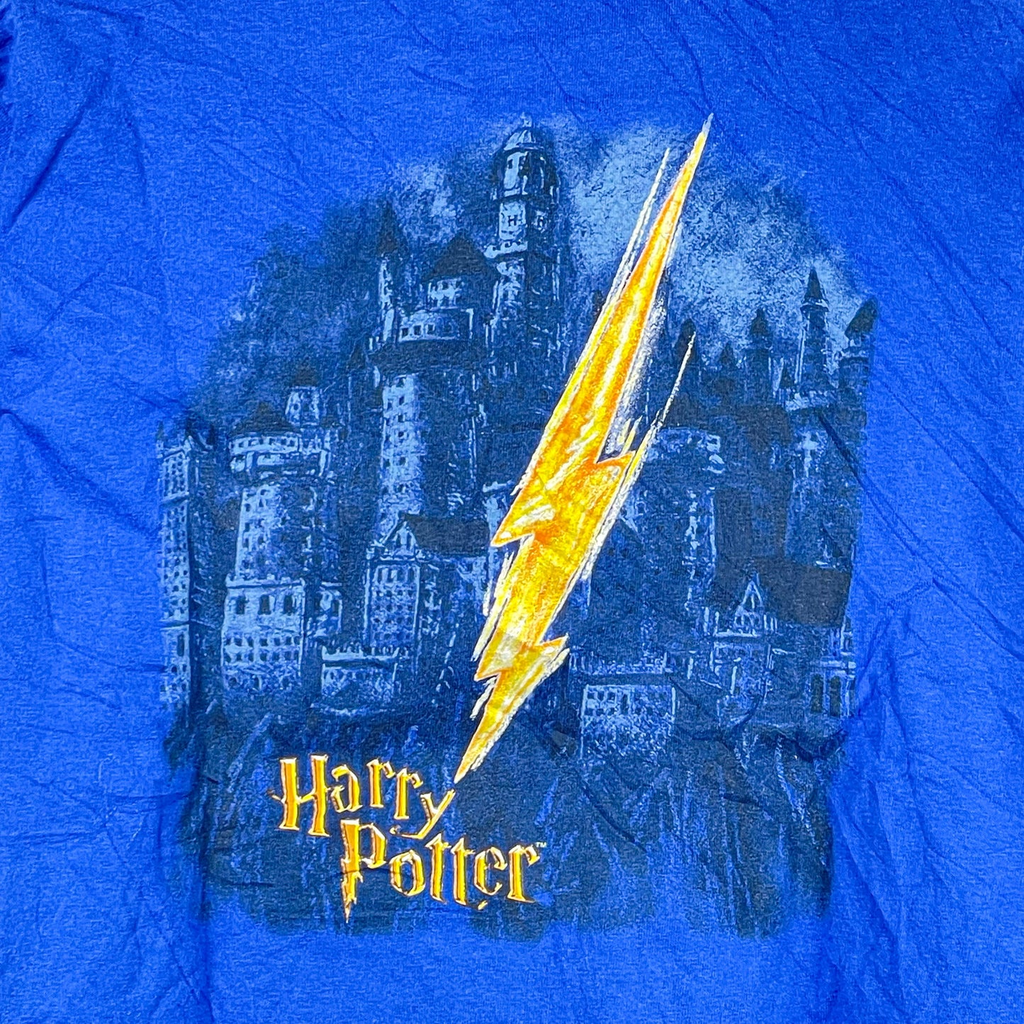 True Vintage 90s T-Shirt Harry Potter Blau-XL