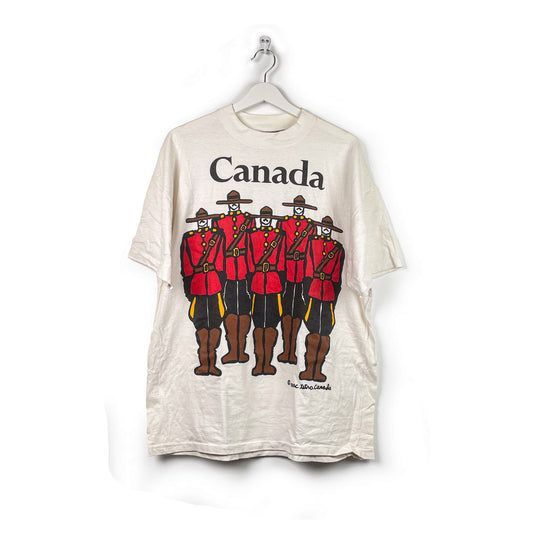 True Vintage 80s T-Shirt Canada Weiß-L