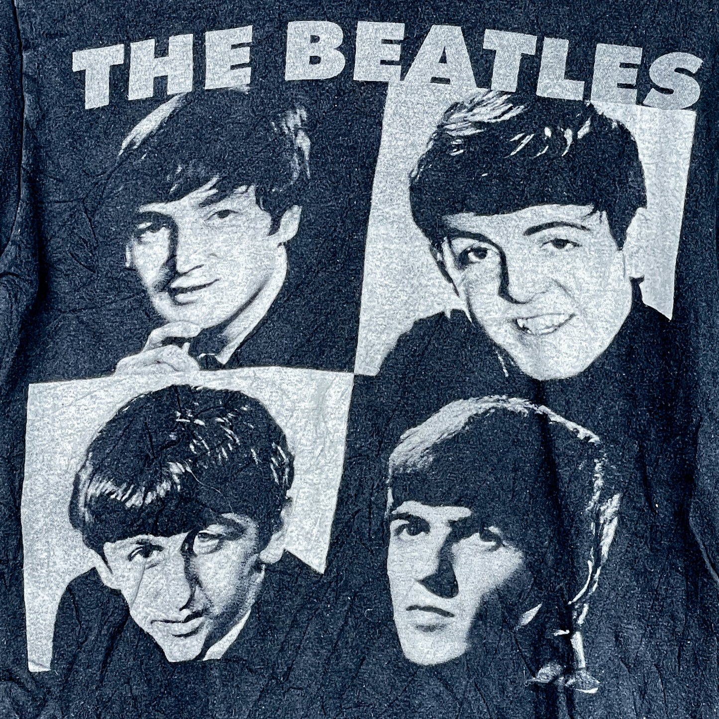 Vintage 80s Band T-Shirt Beatles Schwarz-S