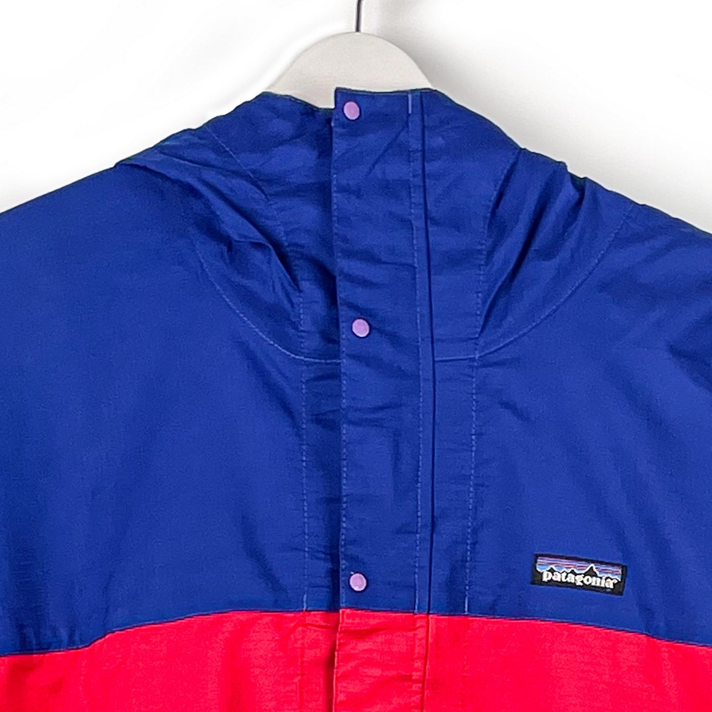 Patagonia Half Zip Regenjacket Blau/Rot-L