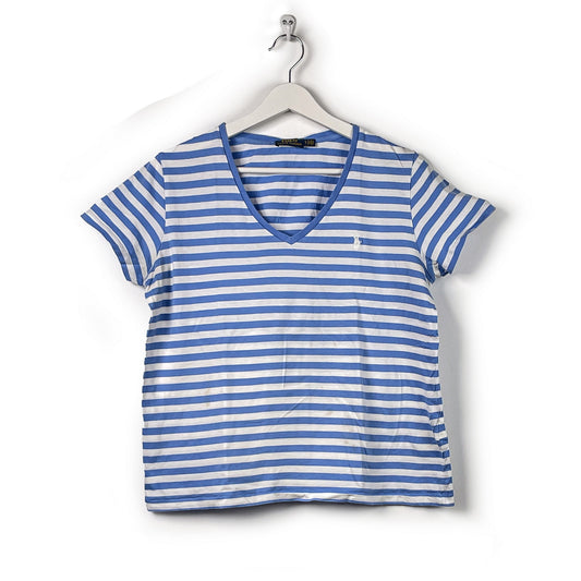 Ralph Lauren T-Shirt Women Gestreift Weiß/Blau-L