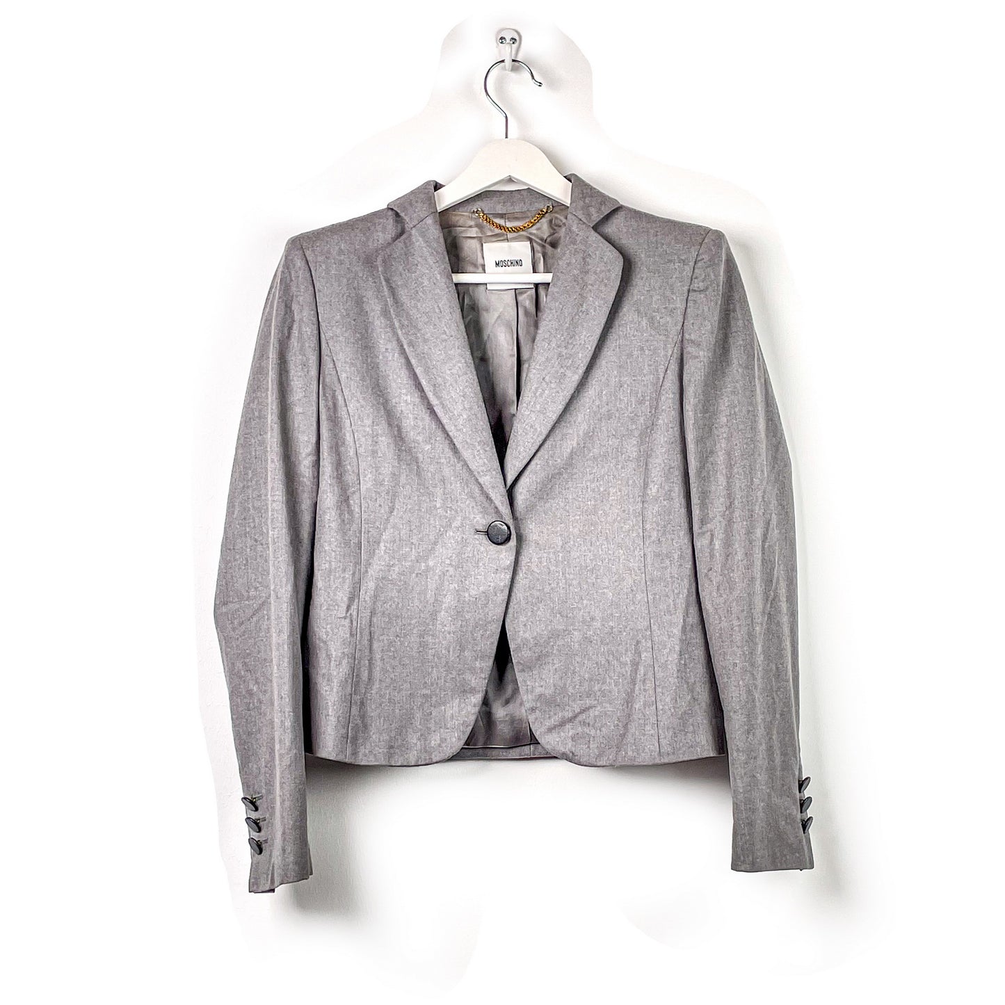 Moschino Vintage 90s Blazer Grau-36