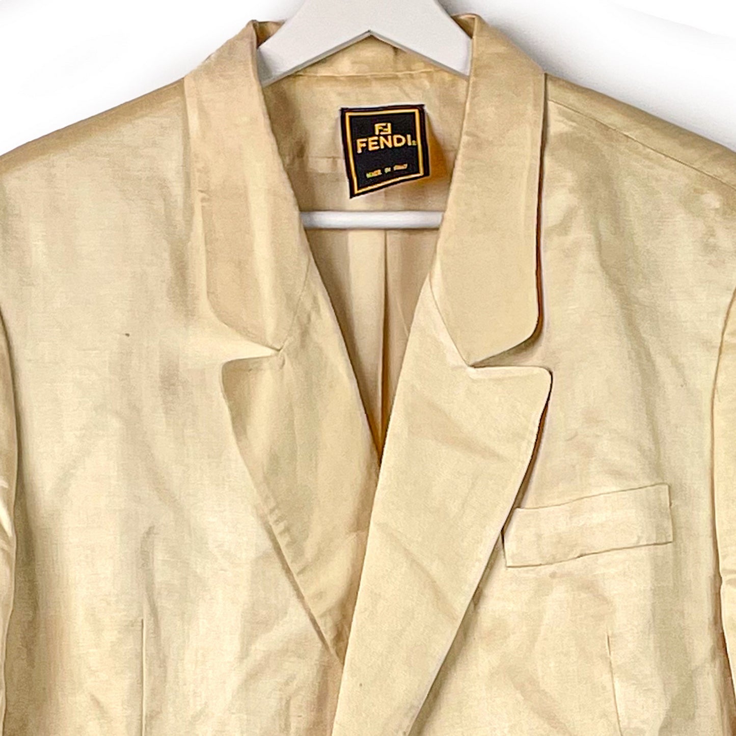 Fendi Vintage 80s Blazer Beige-44