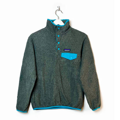 Patagonia Fleece Grau/Blau-XXS