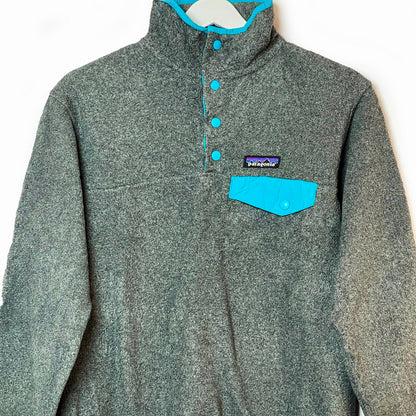 Patagonia Fleece Grau/Blau-XXS